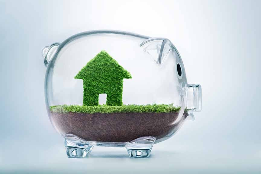 How to lenders can leverage green energy solutions-green house inside piggy bank