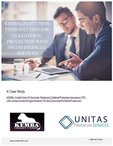 Kemba Credit Union Case Study for VSI or Vendor Single Interest with Unitas Financial Servcies
