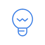 Blue light bulb icon